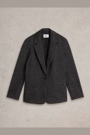 White Stuff Grey Evelyn Jersey Blazer AU 14
