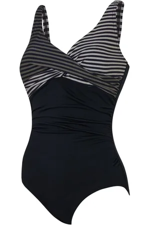 Zoggs Seafarer Adjustable Classicback Black Swimsuit AU 12