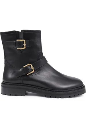 JONES BOOTMAKER Noosa Chunky Biker Black Boots AU 9 (EU 40)