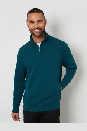 Threadbare Dark Teal Quarter Zip Neck Sweatshirt XXL