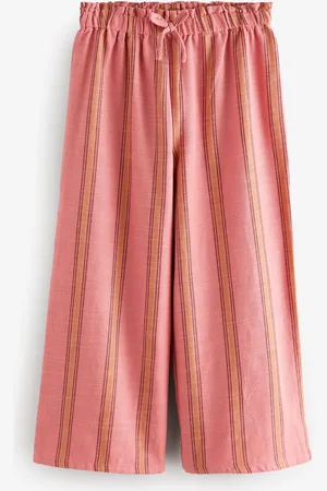 Next Pink Stripe Wide Leg Trousers (3-16yrs) 11 Years (146cm)