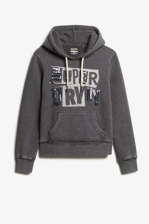 Superdry Blackboard Embellished Punk Graphic Hood AU 16