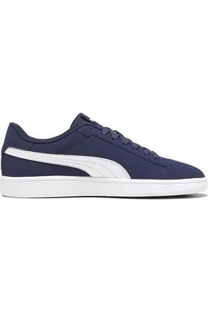 PUMA Blue Mens Smash 3.0 Buck Sneakers AU 6 (EU 39)