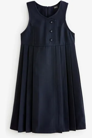 Next Asymmetric Button Front Long Pinafore School Dress (3-14yrs) 6 Years (116cm)