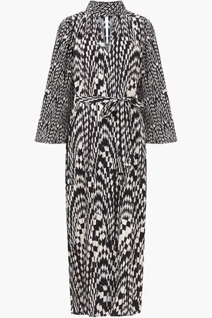 French Connection Fern Arie Pleated Ella Georgette Dress AU 16