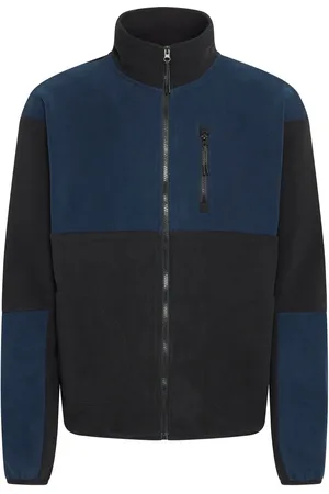 Blend Black Colour Block Zip Through Fleece S