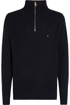 Tommy Hilfiger Blue Chunky Cotton Ribbed Nautical Jumper M
