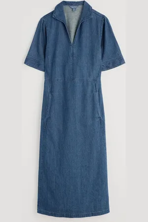 Seasalt Cornwall Fen Violet Denim Dress AU 24