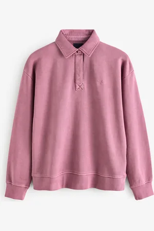 J.Crew Light Pink Pigment Dyed Rugby Sweatshirt AU 18