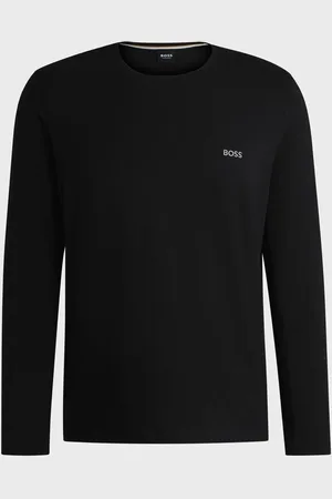 HUGO BOSS Black Stretch Cotton Long Sleeve T-Shirt S