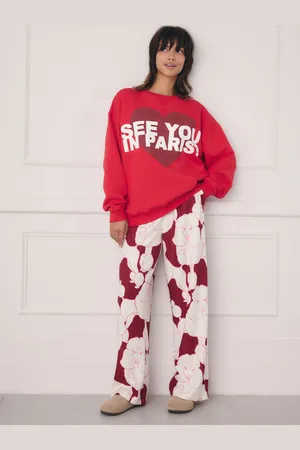Next Red Paris Sweatshirt and Flannel Pyjamas AU 10