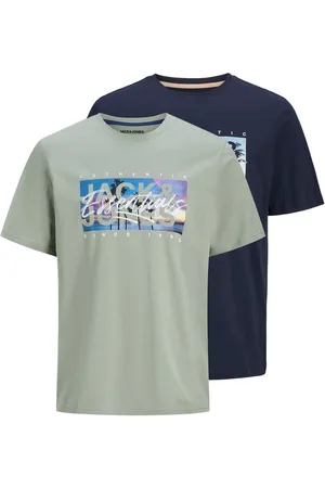 JACK & JONES Blue Logo Printed 100% Cotton T-Shirts 2 Pack 14 Years (164cm)