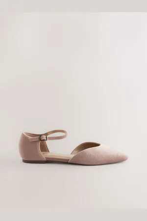 Next Forever Comfort Round Toe Velvet Ankle Strap Shoes AU 8.5 (EU 40)