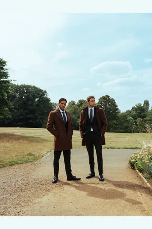 Harry Brown Brown Josh Wool Melton Overcoat 40
