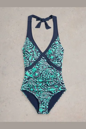 White Stuff Blue Valley Swimsuit AU 22