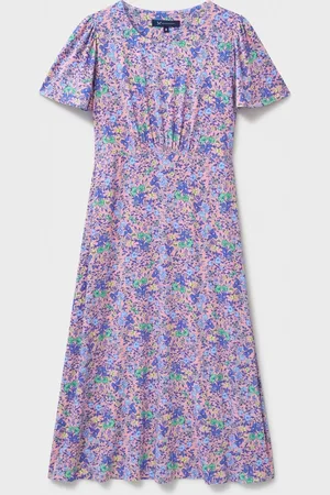 J.Crew Company Jenna Floral Flutter Jersey Dress AU 10