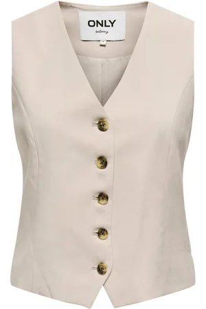 ONLY Cream Tailored Waistcoat AU 6