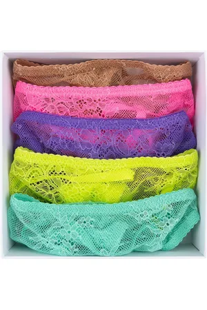 LOVE Stories Multi Weekday Spice Thong Set 5 Pack L