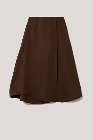 Jigsaw 100% Linen Wrap Detail Skirt 16