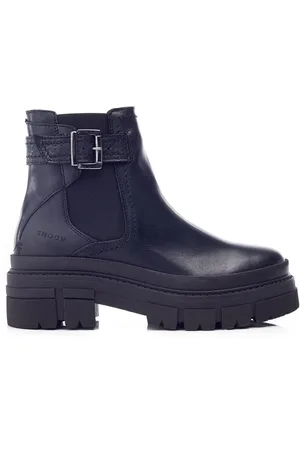 Moda In Pelle Oller Buckle Strap Chunky Leather Chelsea Boots AU 9 (EU 40)
