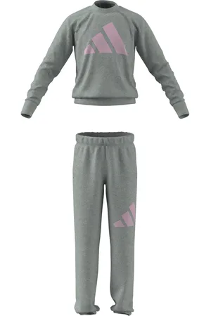 adidas Grey Essentials Large Logo Tracksuit 9