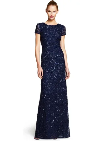 Adrianna Papell Scoop Back Long Dress AU 14