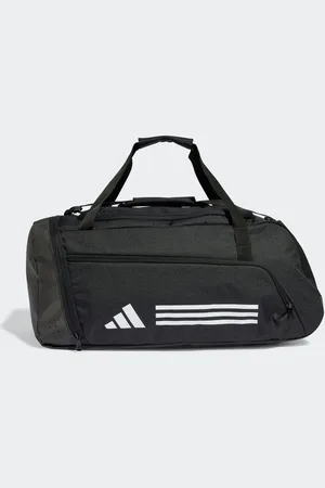 adidas Black Essentials 3 Stripes Duffel Bag One
