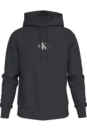Calvin Klein Black Relaxed Monologo Hoodie M