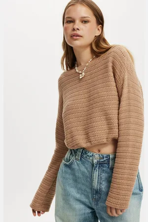 Cotton On Brown Frontier Pullover 100% Cotton Sweater S