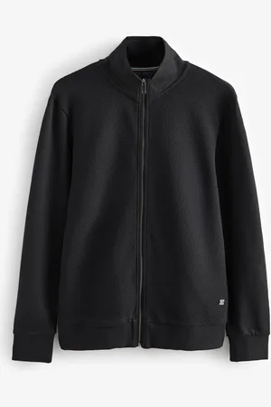 Next Black Quarter Zip Textured Funnel Sweatshirt XL