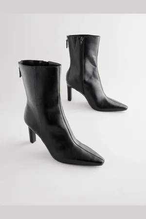 Next Black Standard/Wide Fit Forever Comfort Faux Zip Ankle Boots AU 10 (EU 42)
