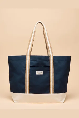 Joules Promenade Navy Canvas Beach Bag One