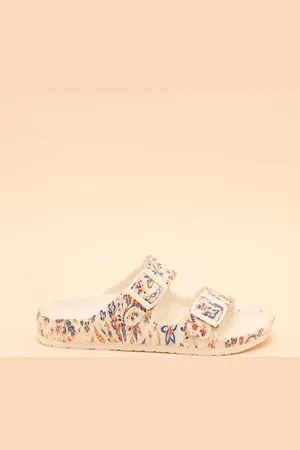 Joules Sunseeker Multi/White Printed EVA Sliders eu41uk7