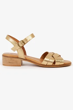 PENELOPE CHILVERS Heeled Shepherdess Leather Sandals AU 6 (EU 37)