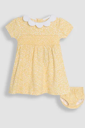 JoJo Maman Bébé Ditsy Floral Smocked Jersey Dress Upto 3 Months (50