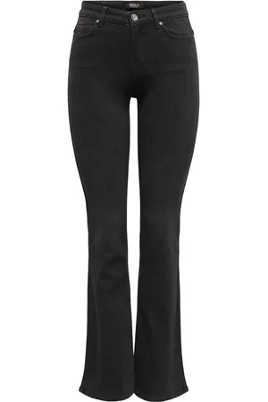 ONLY Black Lola High Waisted Flared Jeans with Comfort Stretch AU 10