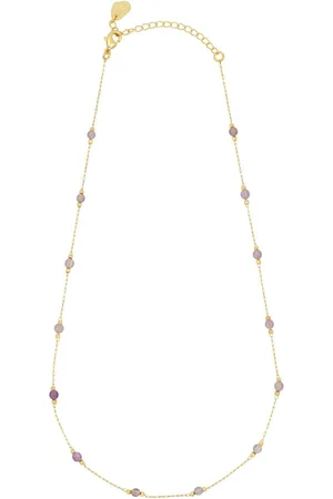 ESTELLA BARTLETT Golden Yellow Amazonite Paperlink Luck Necklace One