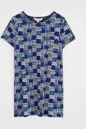 Seasalt Cornwall Blue Chrome Multi Bowithick Jersey Tunic AU 16