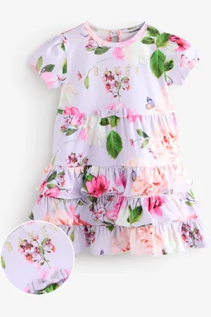 Ted Baker Ruffle Tier Hem Printed Floral Dress 12