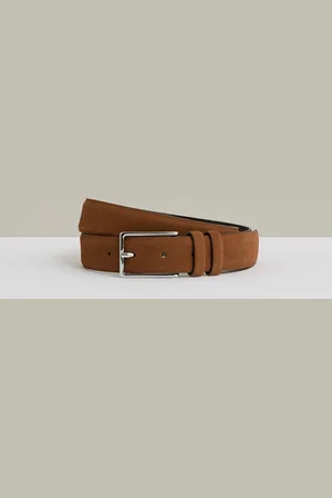 Reiss Light Tan Dante Suede Belt 34