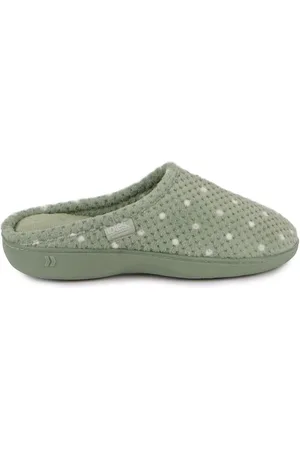 Totes Green Isotoner Ladies Popcorn Mule Slippers eu38uk5