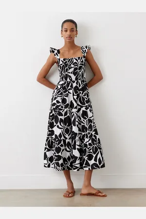 Finery London Aurena Floral Print Cotton Midi Sundress 14