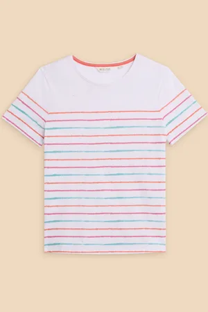 White Stuff White Stripe Abbie T-Shirt AU 12