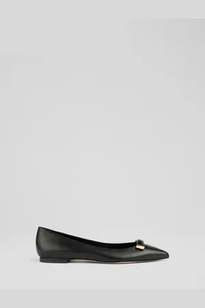 LK Bennett Blair Nappa Leather Bar Trim Flats AU 5 (EU 36)