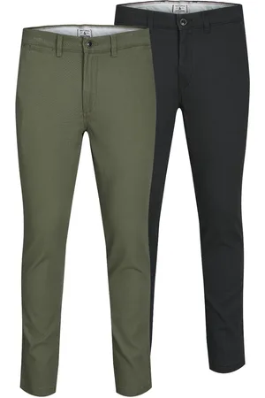JACK & JONES Black Chino Trousers 2 Pack 28r