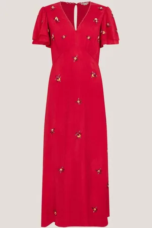 Monsoon Gia Embellished Tea Dress AU 16