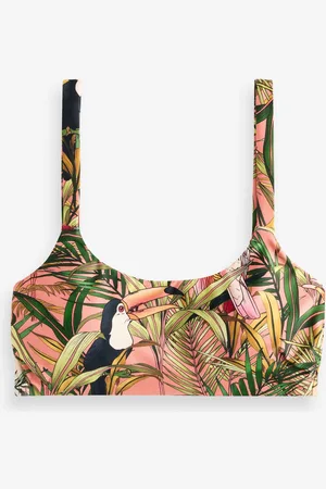 Never Fully Dressed Pink Toucan Crop Bikini Top AU 12