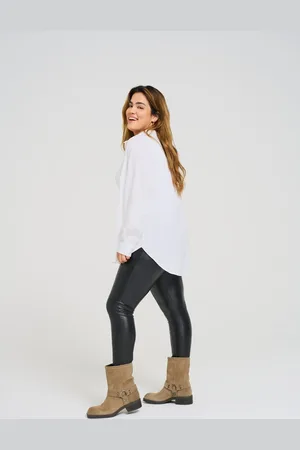 ONLY Black Faux leather Leggings AU 22