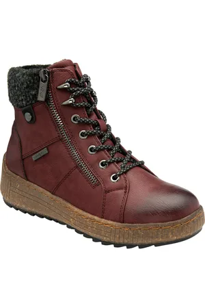 Lotus Red Zip-Up Flat Ankle Boots AU 8 (EU 39)