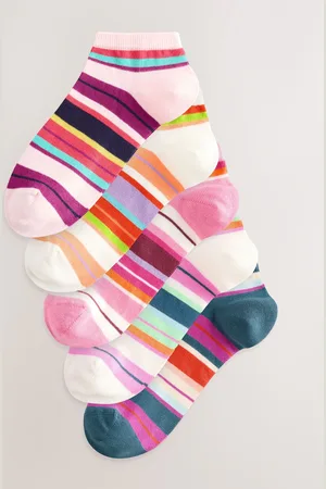 Next Multi Bright Stripe Trainer Socks 5 Pack one